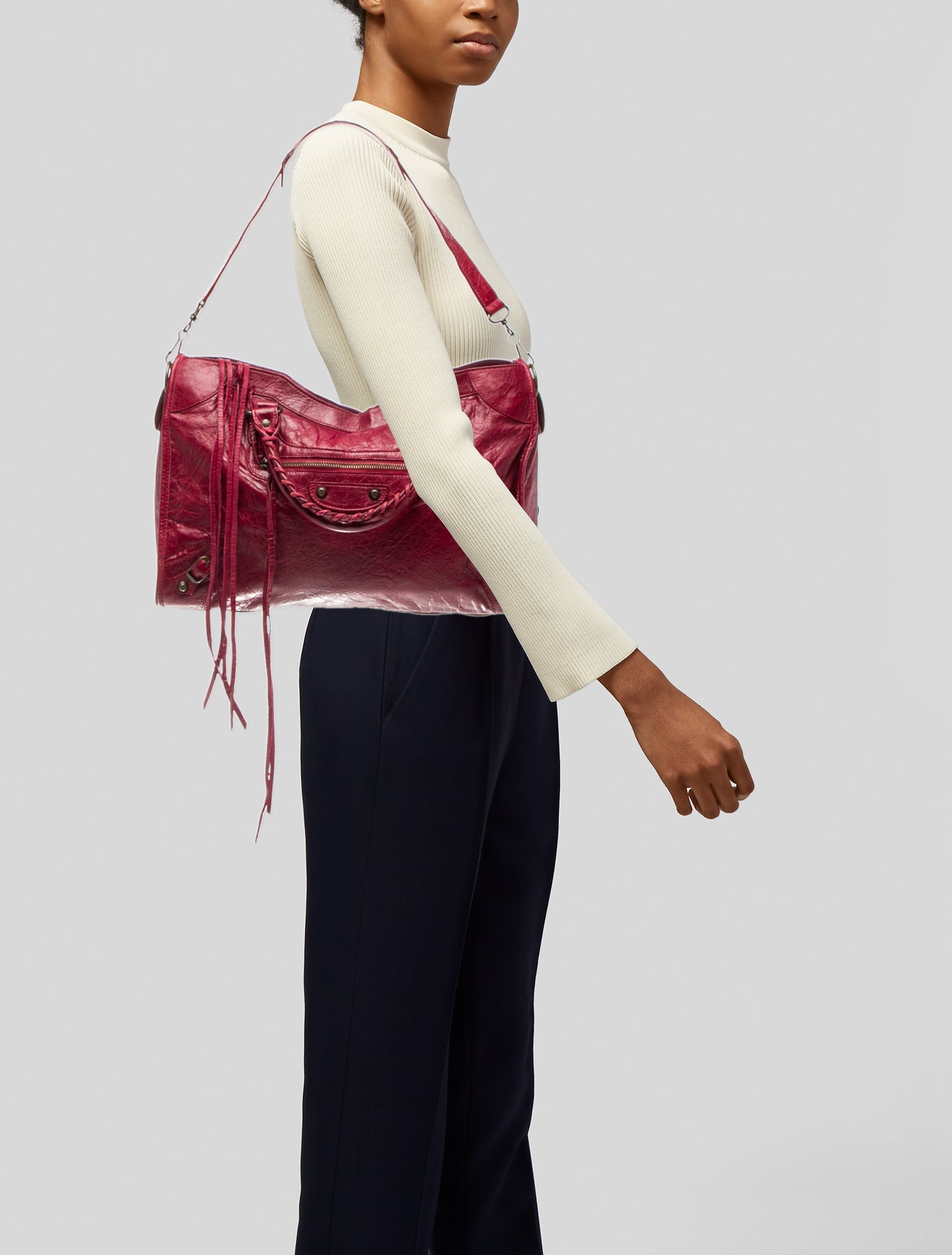 Balenciaga Leather Motocross Classic City