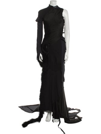 Balenciaga Mock Neck Long Dress