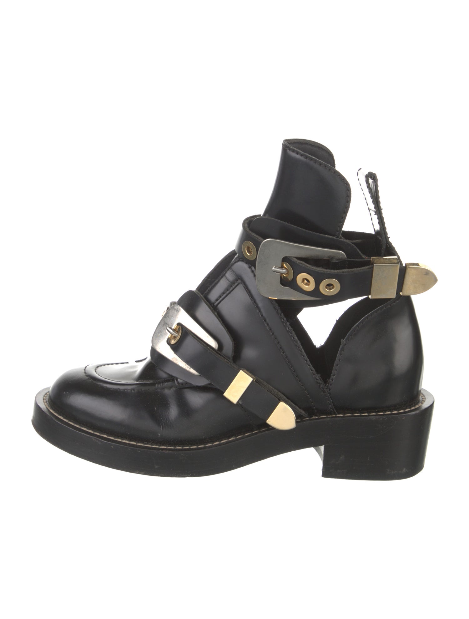 Balenciaga Leather Combat Boots