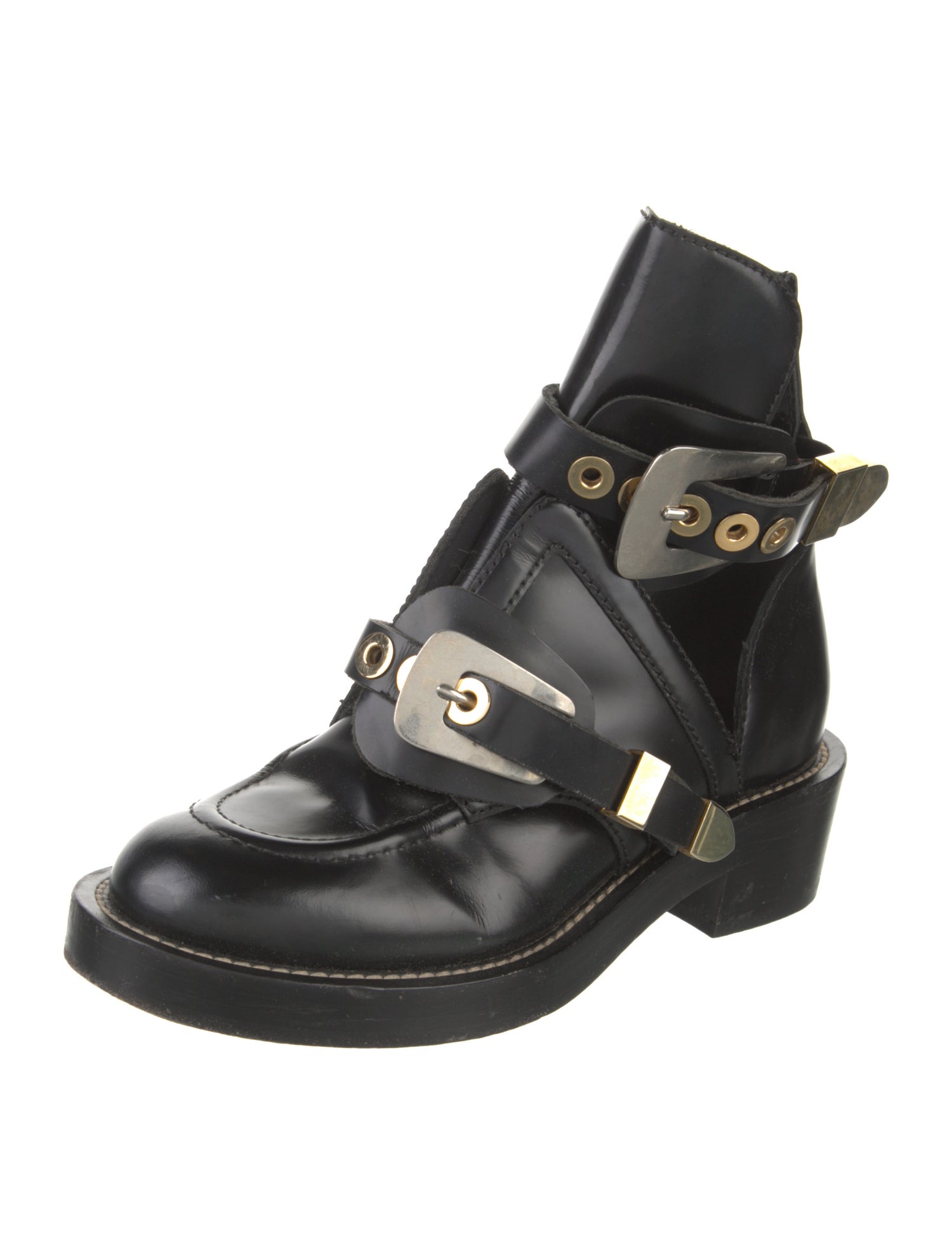 Balenciaga Leather Combat Boots