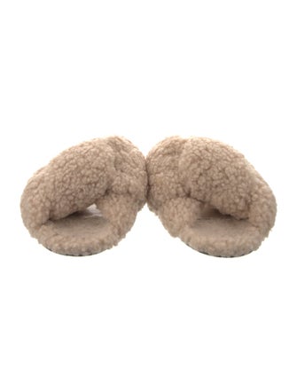 Balenciaga Shearling Slides
