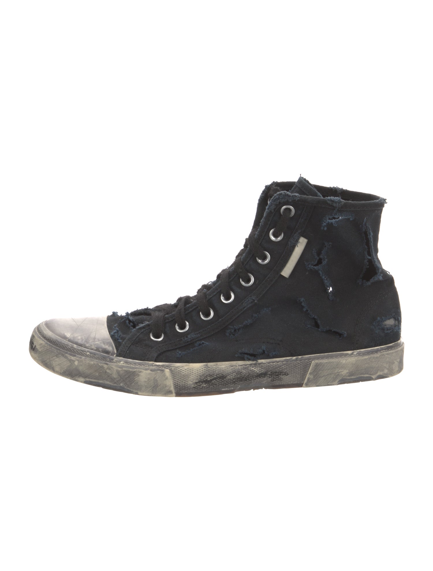 Balenciaga Canvas Distressed Accents Sneakers