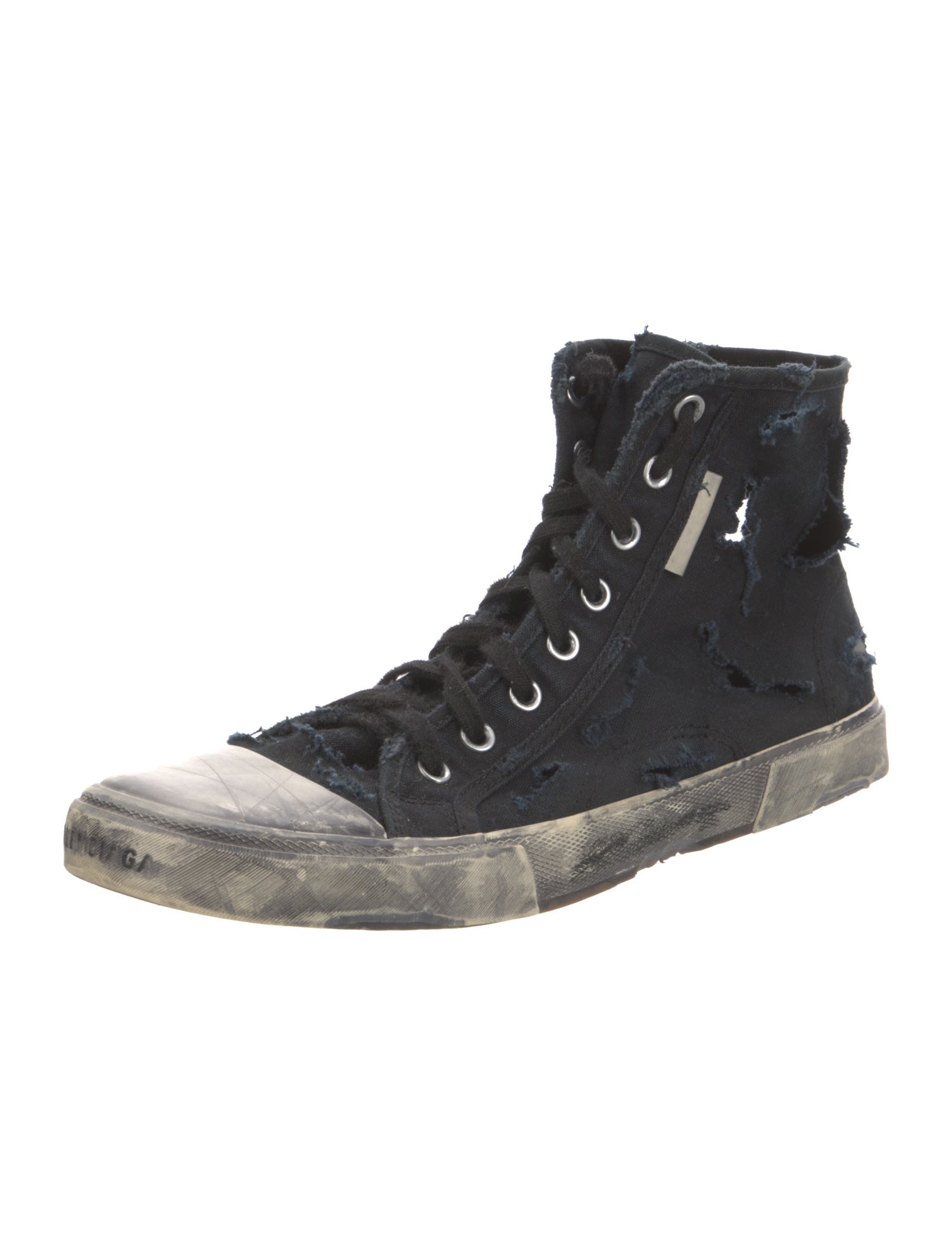 Balenciaga Canvas Distressed Accents Sneakers