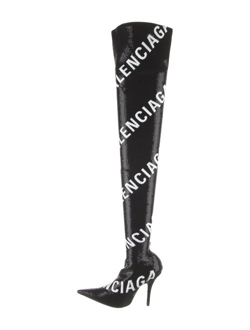 Balenciaga Sequins Printed Sock Boots