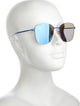 Balenciaga Square Mirrored Sunglasses