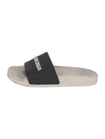 Balenciaga Rubber Graphic Print Slides