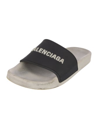 Balenciaga Rubber Graphic Print Slides