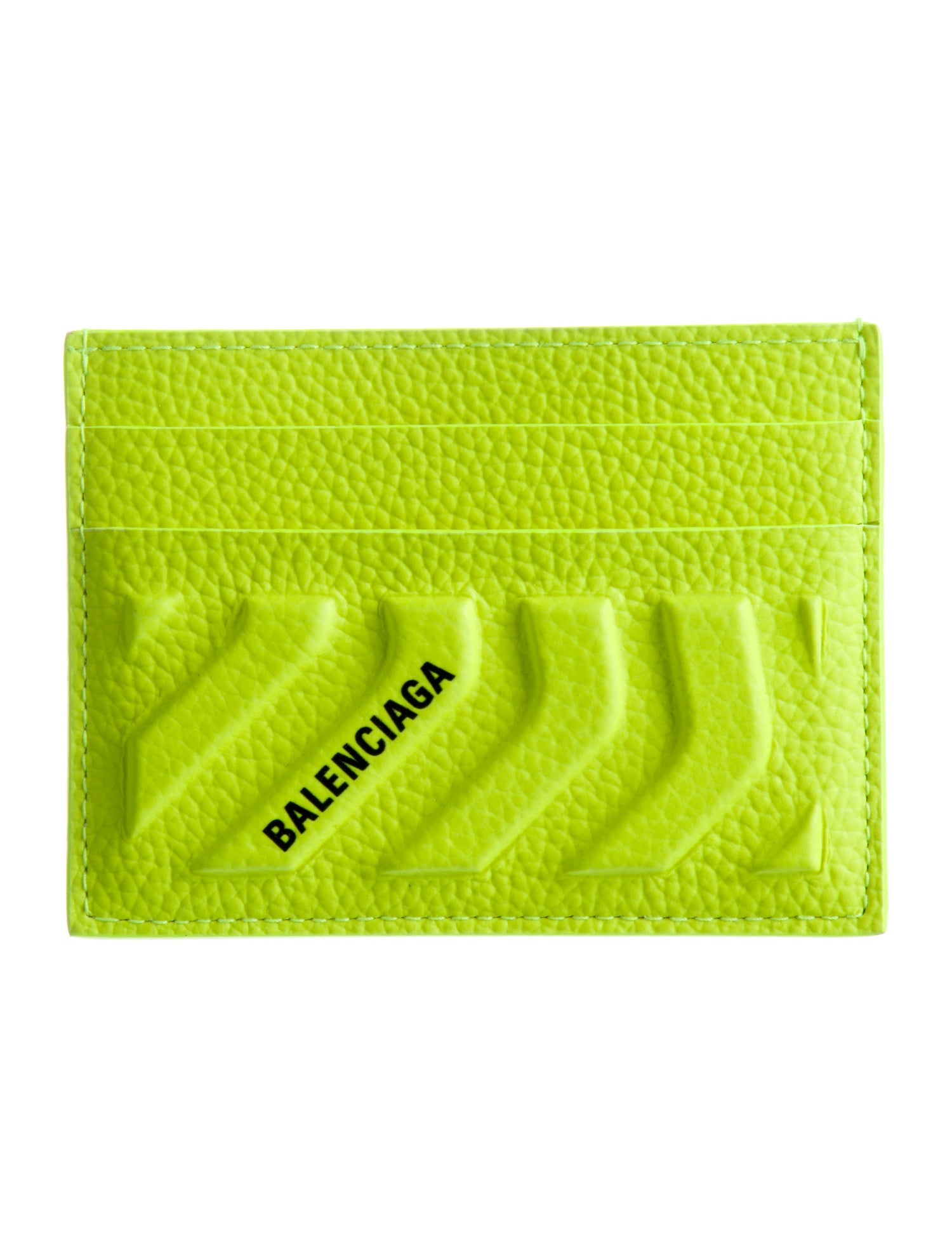 Balenciaga Leather Graphic Print Card Holder