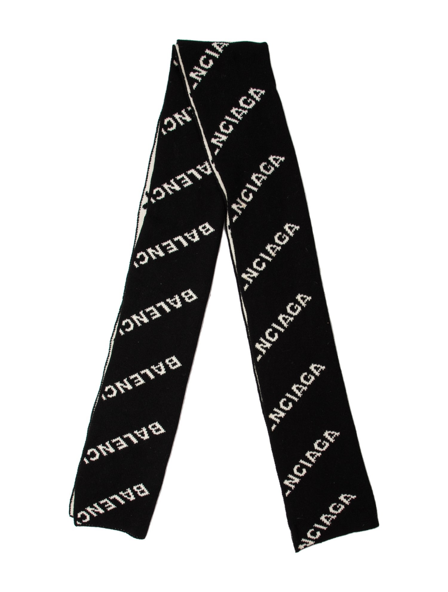Balenciaga Interlocking CC Scarf Wool Scarf