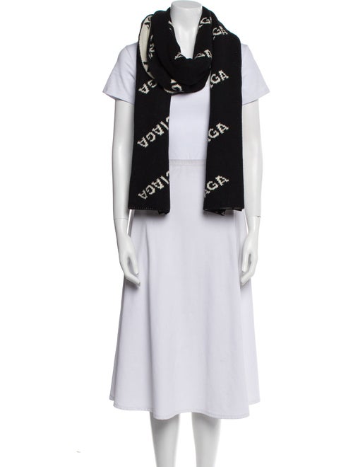 Balenciaga Interlocking CC Scarf Wool Scarf