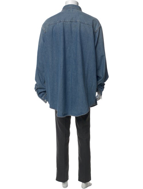 Balenciaga 2020 Graphic Print Denim Shirt