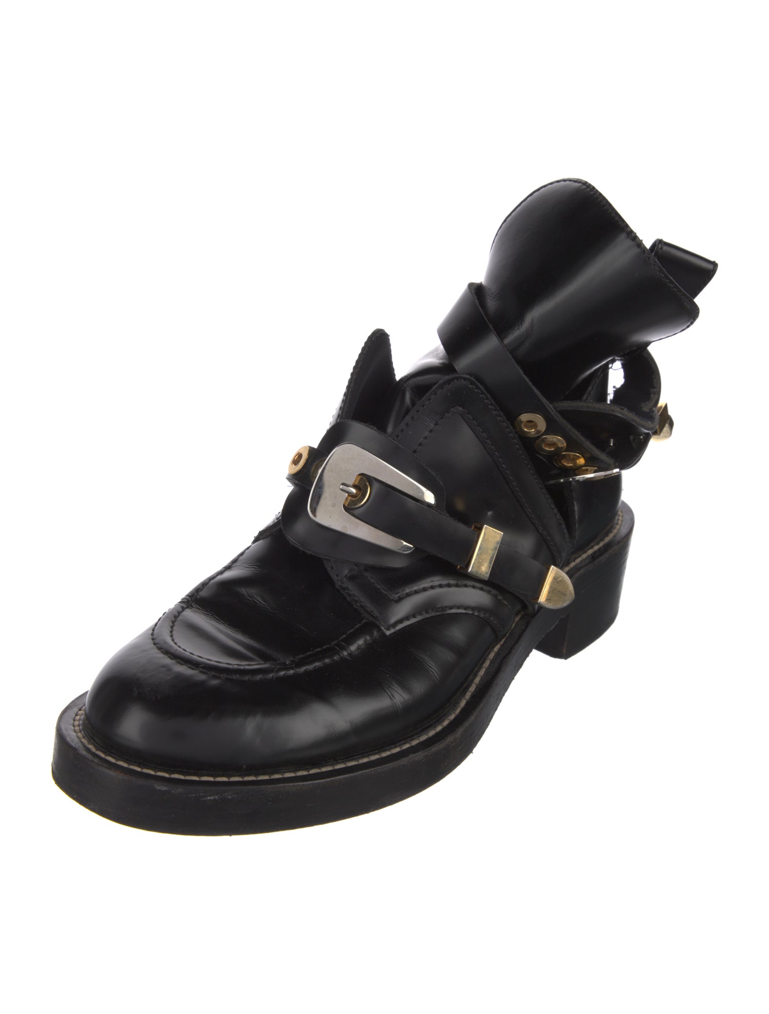 Balenciaga Leather Combat Boots