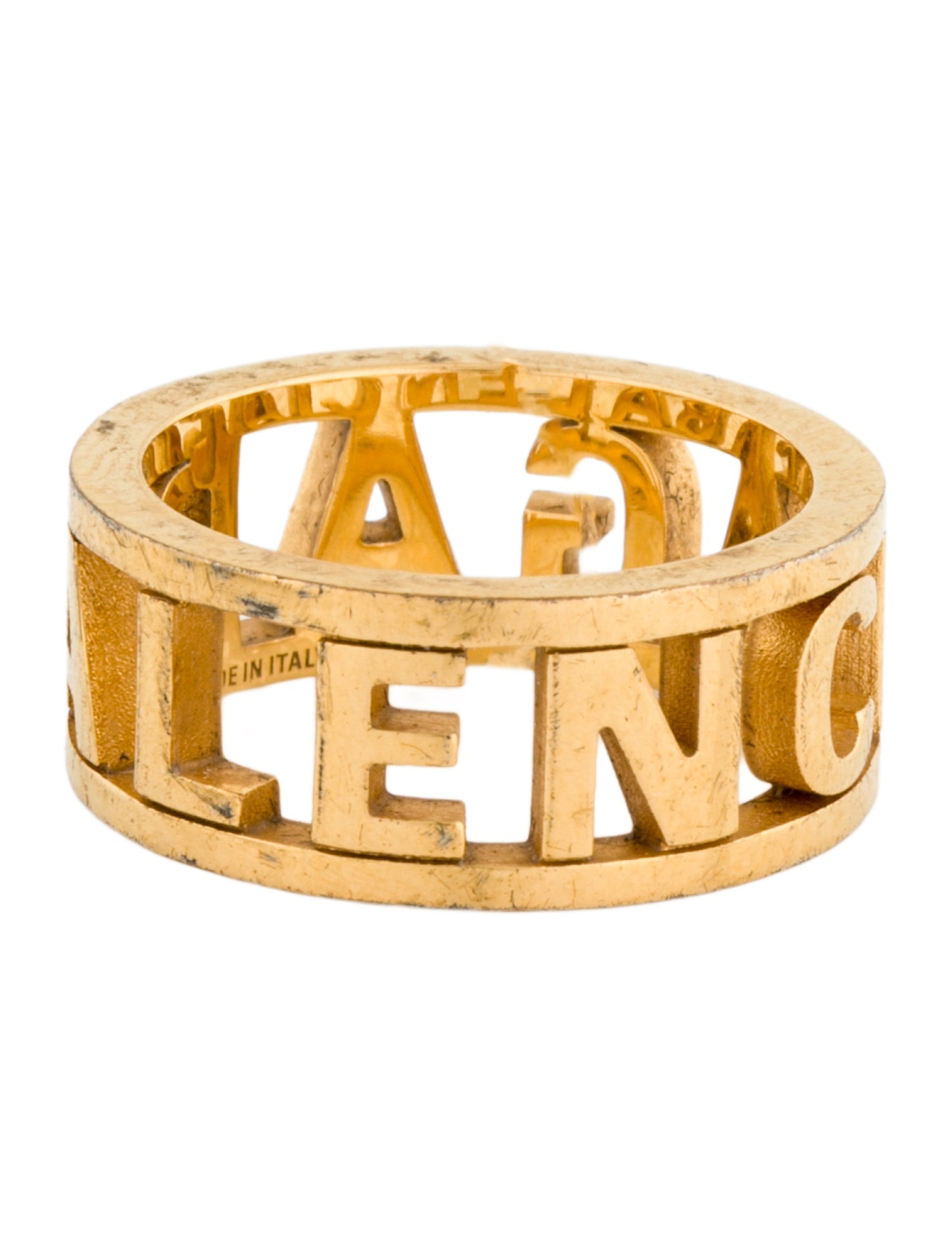 Balenciaga Logo Band Ring