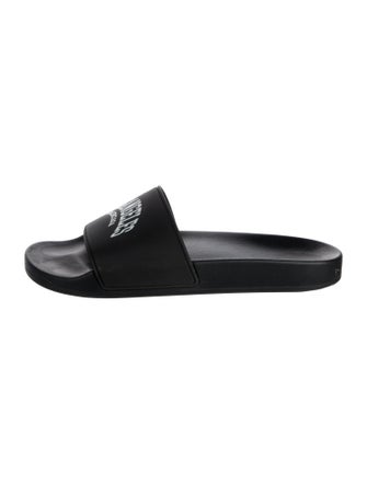 Balenciaga Rubber Graphic Print Slides