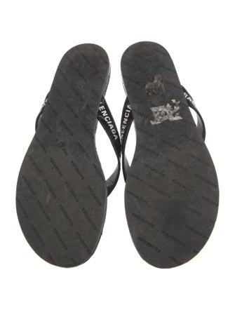 Balenciaga Leather Printed Flats