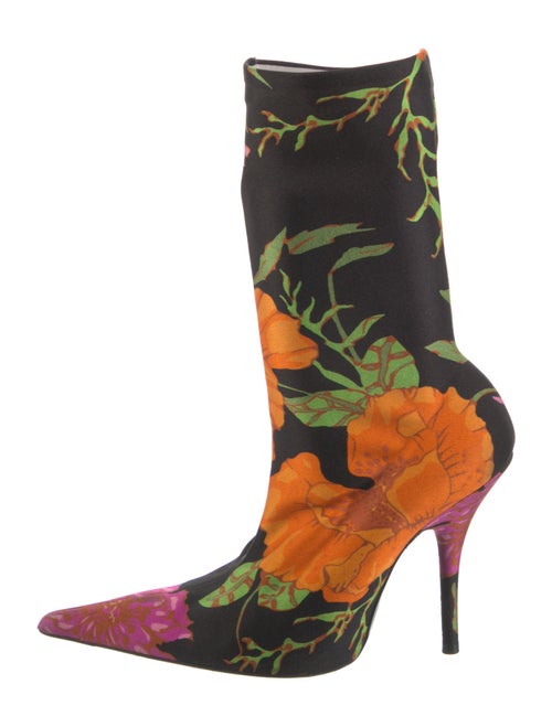 Balenciaga Neoprene Floral Print Sock Boots