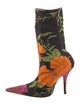 Balenciaga Neoprene Floral Print Sock Boots