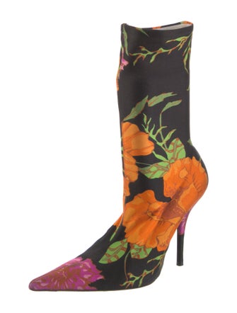 Balenciaga Neoprene Floral Print Sock Boots