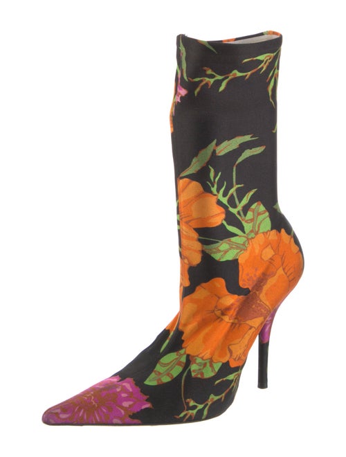 Balenciaga Neoprene Floral Print Sock Boots