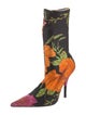 Balenciaga Neoprene Floral Print Sock Boots