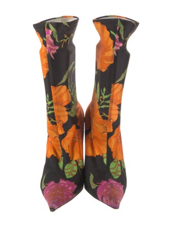 Balenciaga Neoprene Floral Print Sock Boots