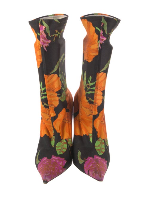 Balenciaga Neoprene Floral Print Sock Boots