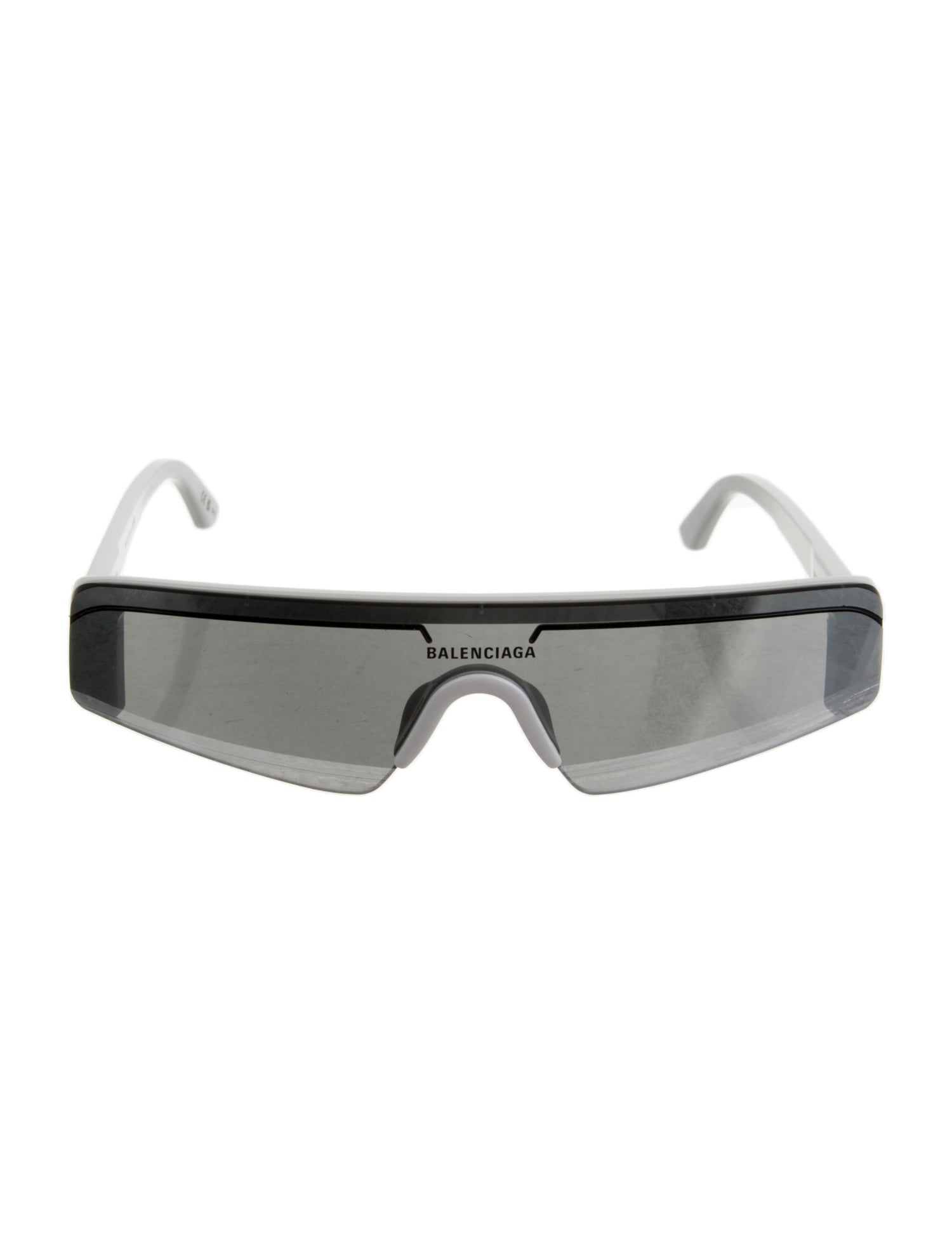 Balenciaga Shield Mirrored Sunglasses