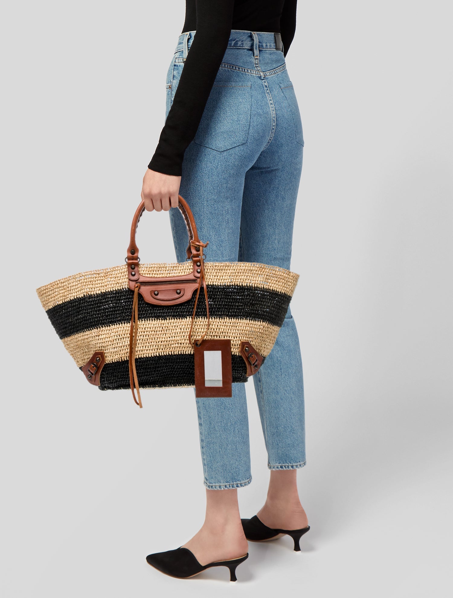 Balenciaga Raffia Panier