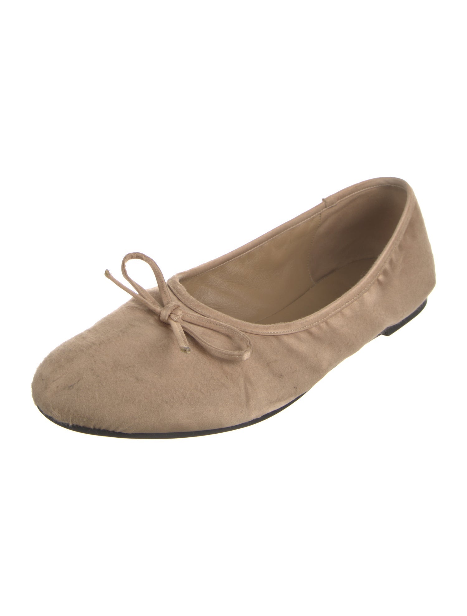 Balenciaga Suede Bow Accents Ballet Flats