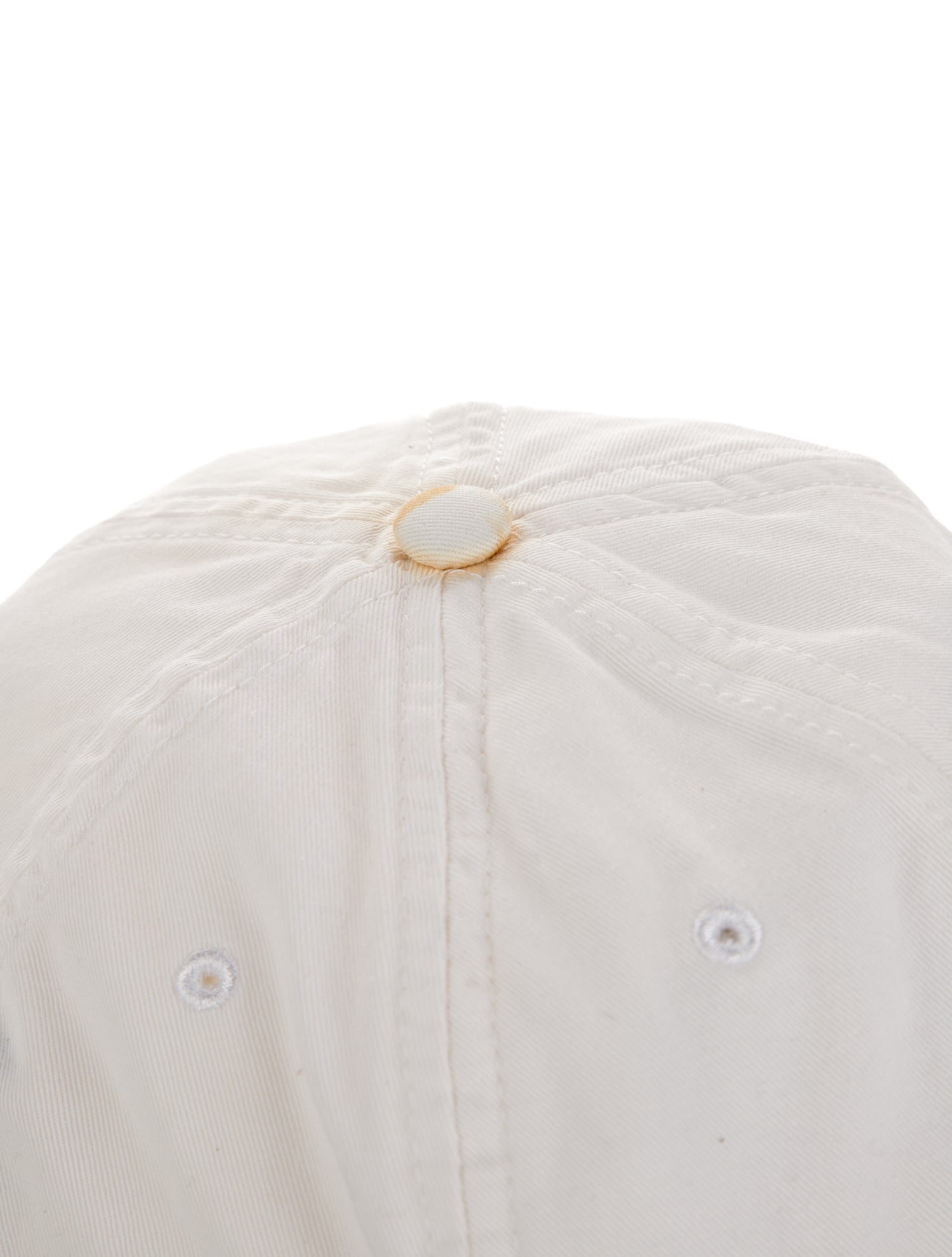 Balenciaga White Cotton Embroidered Baseball Cap