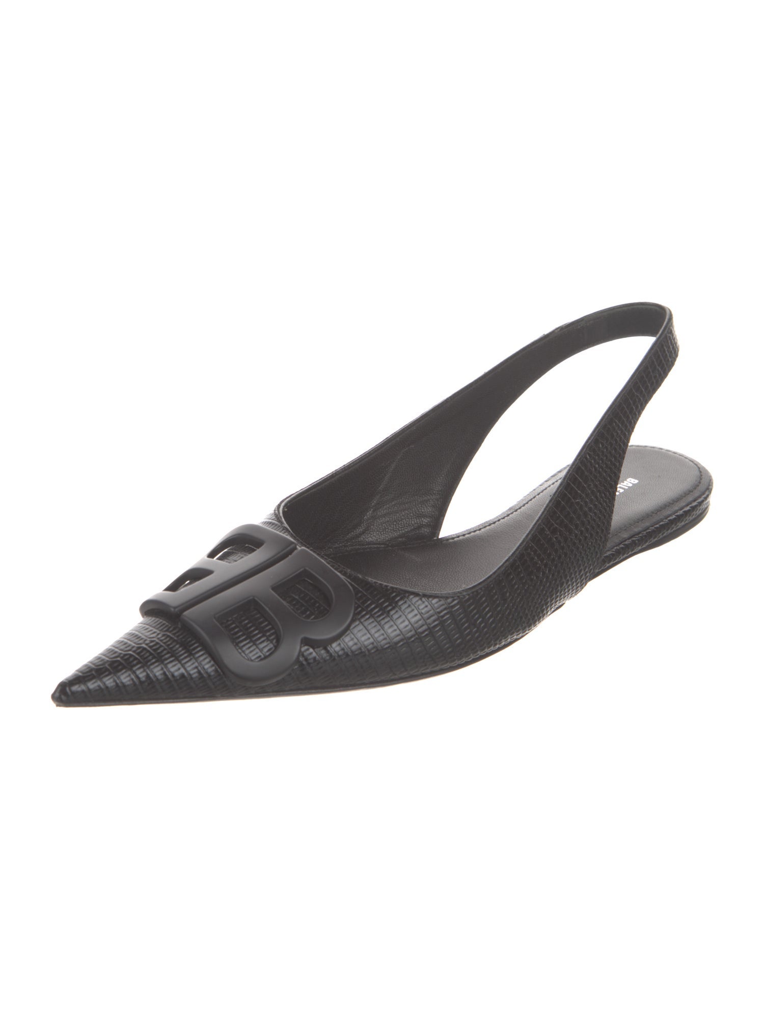 Balenciaga Leather Slingback Flats