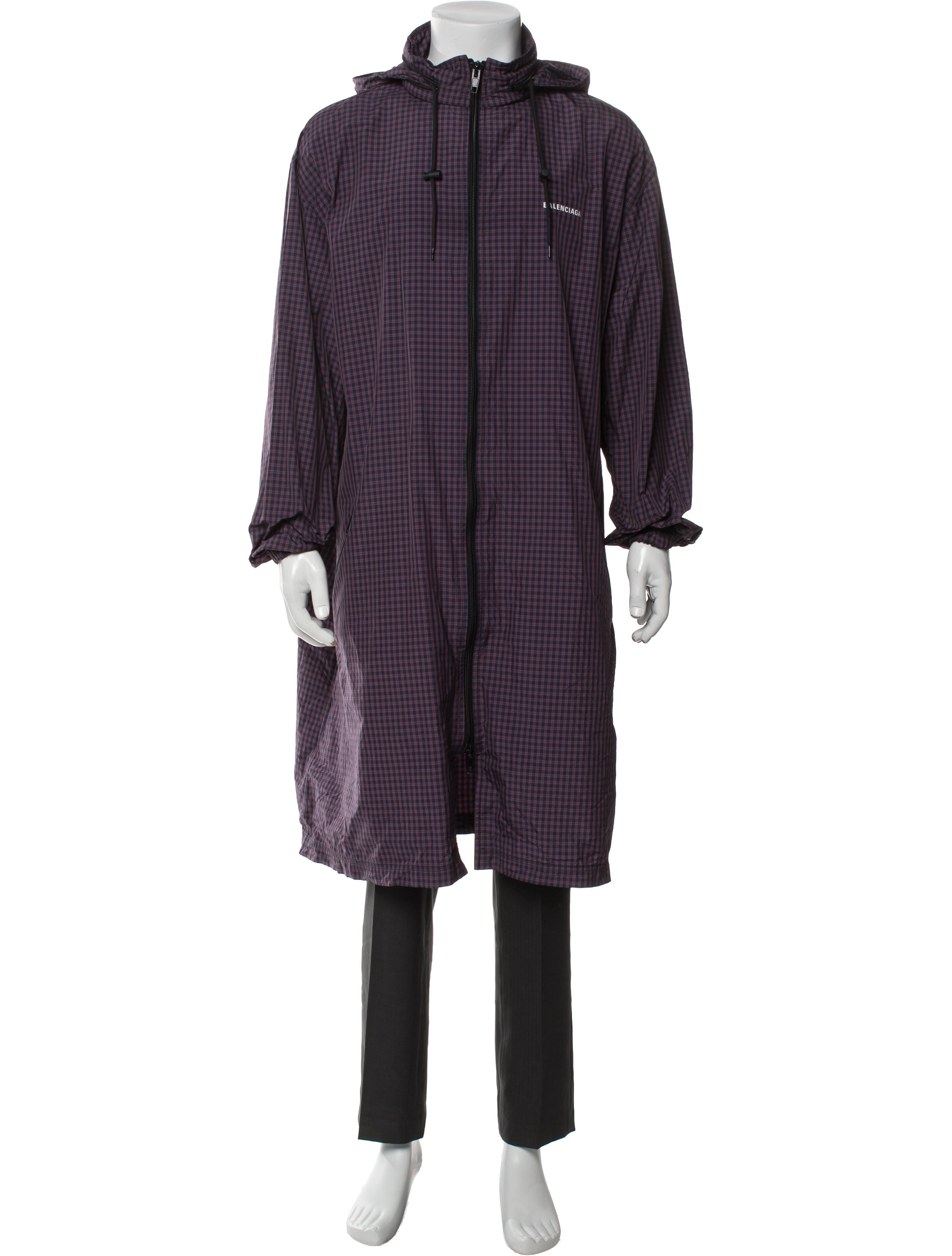 Balenciaga 2018-2019 Plaid Print Parka