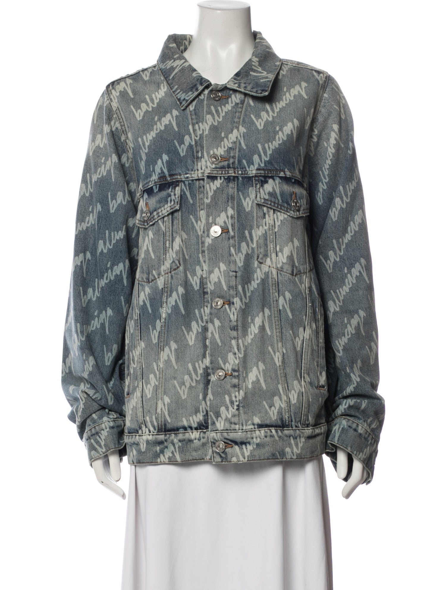 Balenciaga 2021 'All Over Logo' Jacket