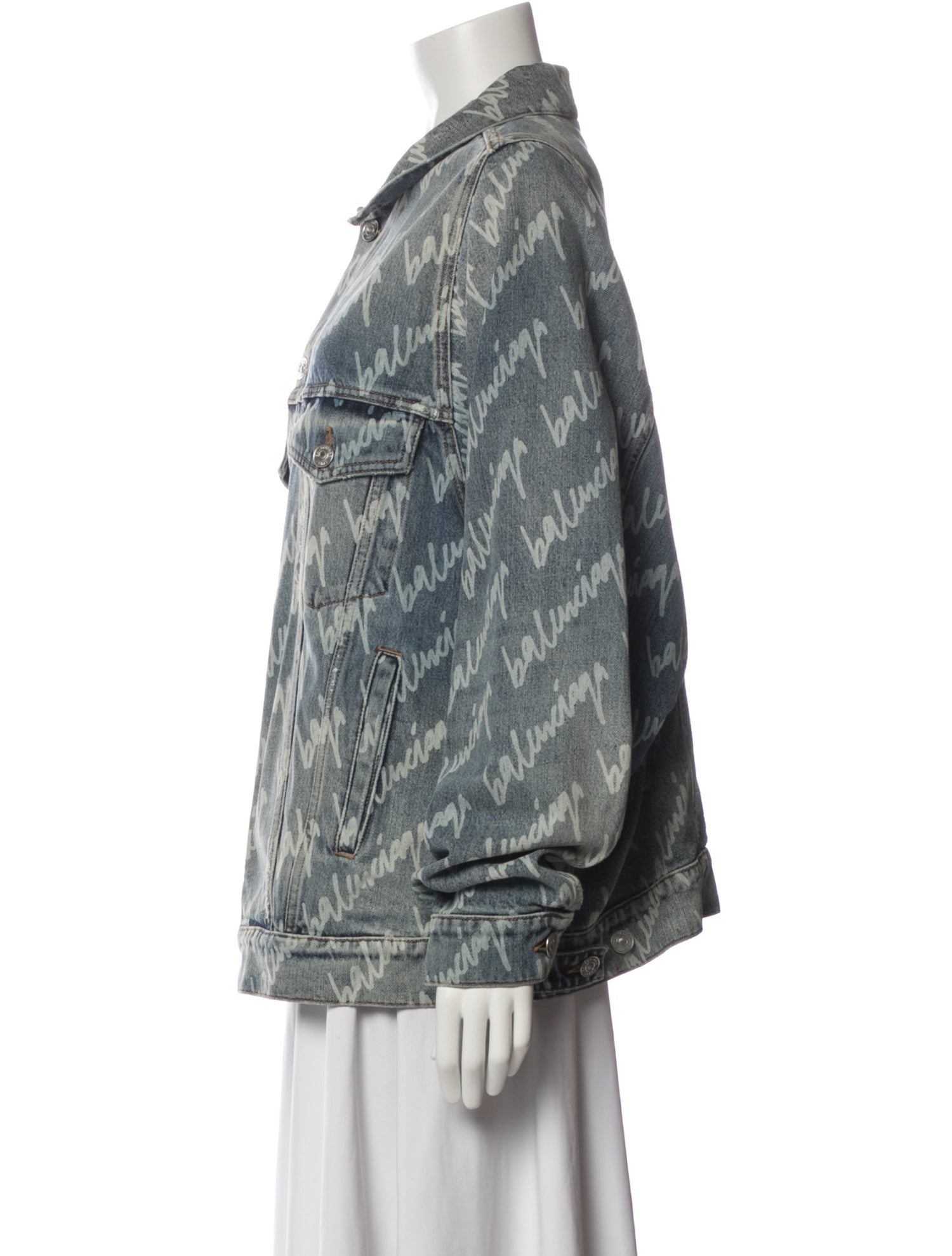 Balenciaga 2021 'All Over Logo' Jacket