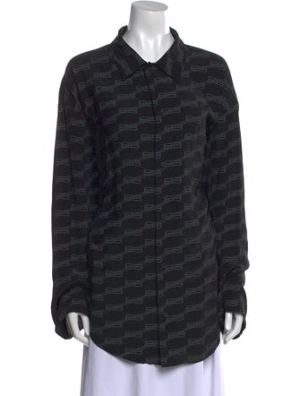 Balenciaga 2022 'BB Monogram' Button-Up Top