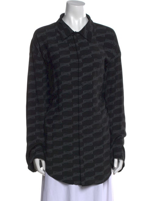 Balenciaga 2022 'BB Monogram' Button-Up Top