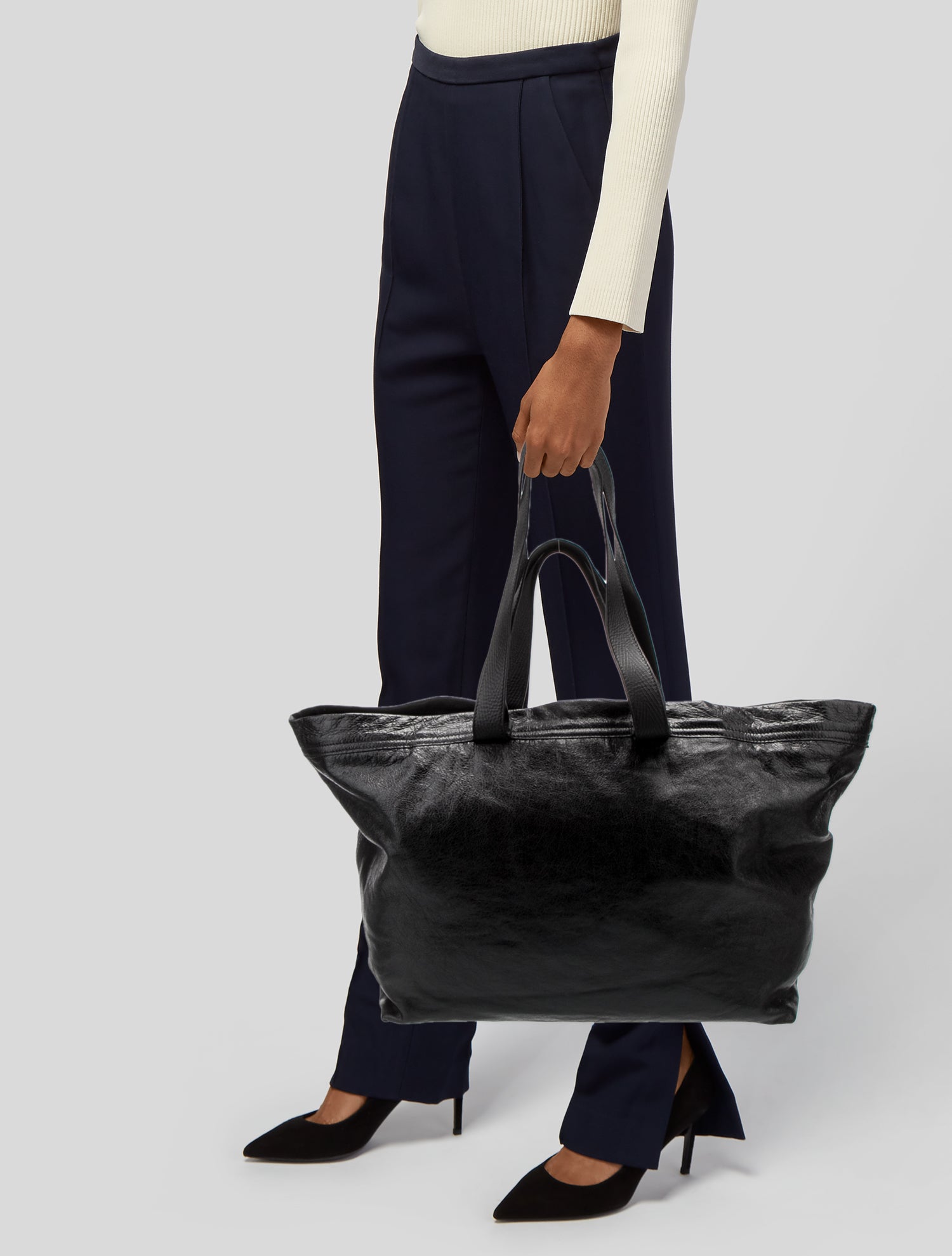 Balenciaga Leather Weekender Bag