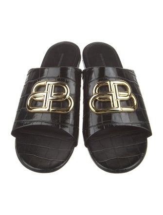 Balenciaga Leather Slides