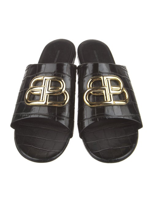Balenciaga Leather Slides