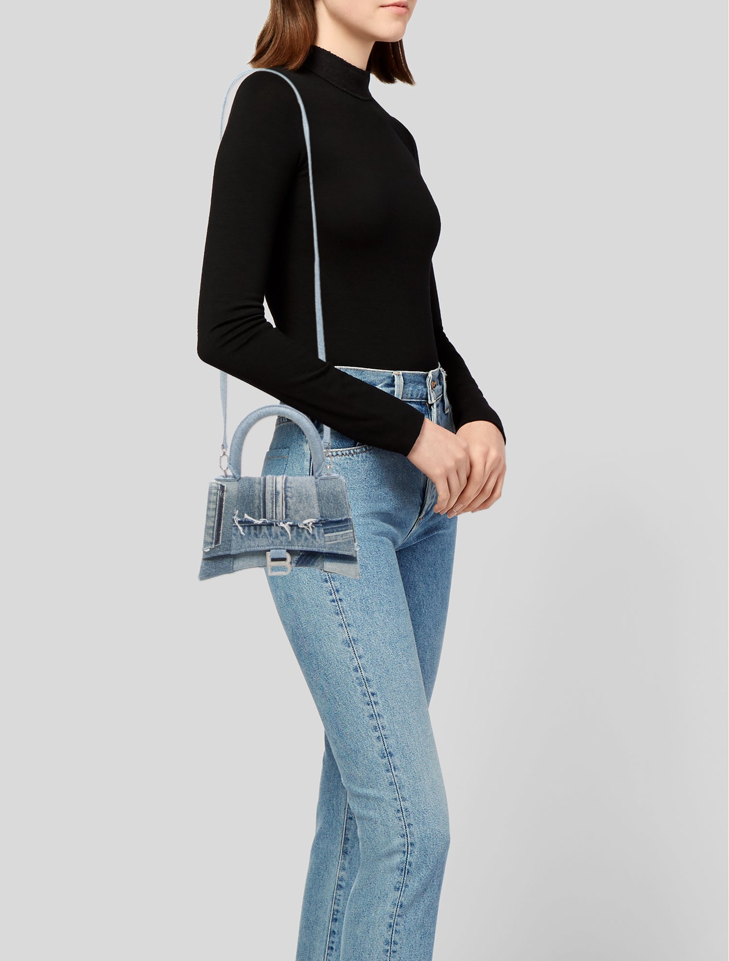 Balenciaga Denim Hourglass Small