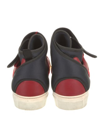 Balenciaga Leather Colorblock Pattern Sneakers