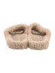 Balenciaga Shearling Graphic Print Slides