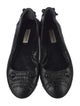 Balenciaga Leather Lasercut Accents Ballet Flats
