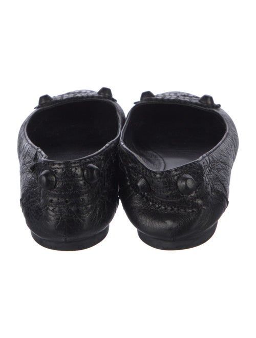 Balenciaga Leather Lasercut Accents Ballet Flats