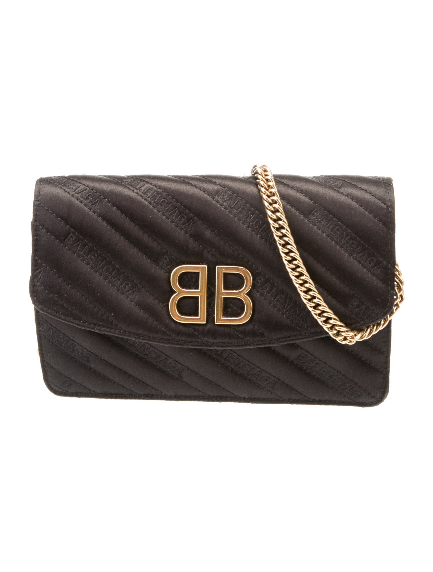 Balenciaga Satin BB Wallet On Chain