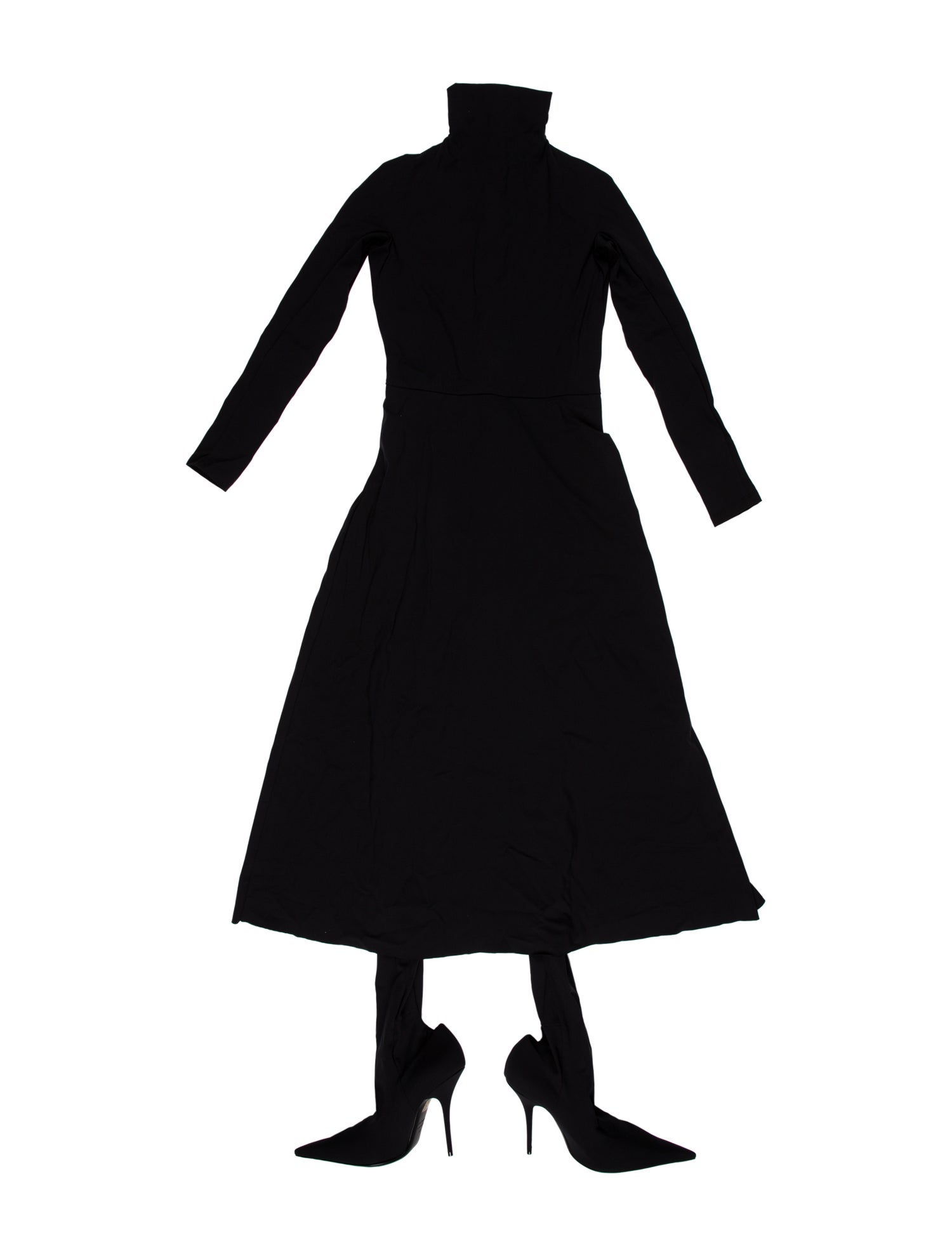 Balenciaga 2022 Turtleneck Matte Jersey PantaDress w/ Tags