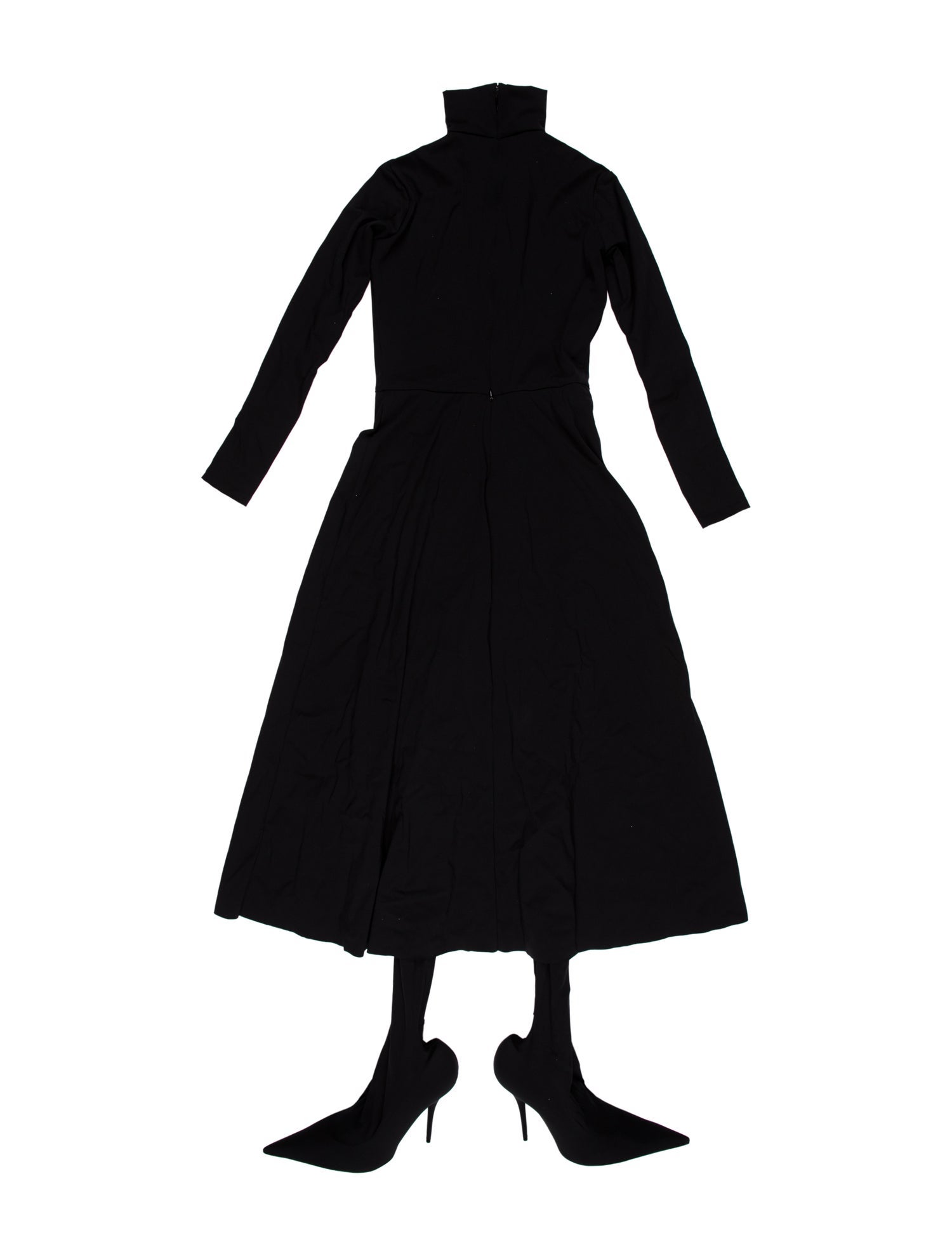 Balenciaga 2022 Turtleneck Matte Jersey PantaDress w/ Tags