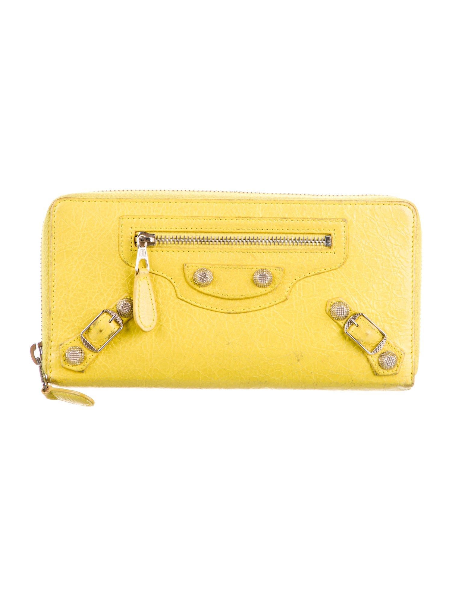 Balenciaga Moto City Leather Continental Wallet