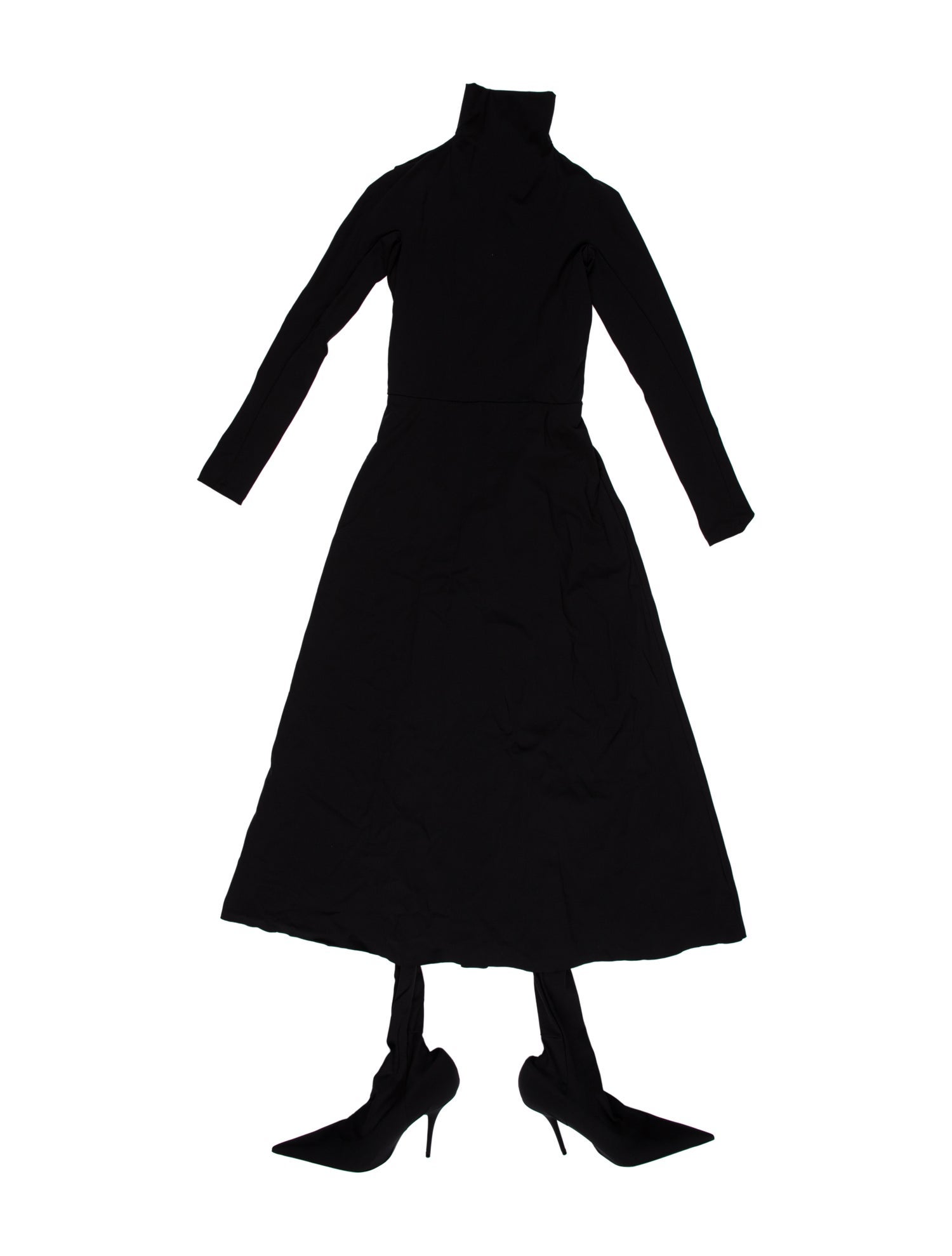 Balenciaga 2022 Turtleneck Matte Jersey PantaDress w/ Tags