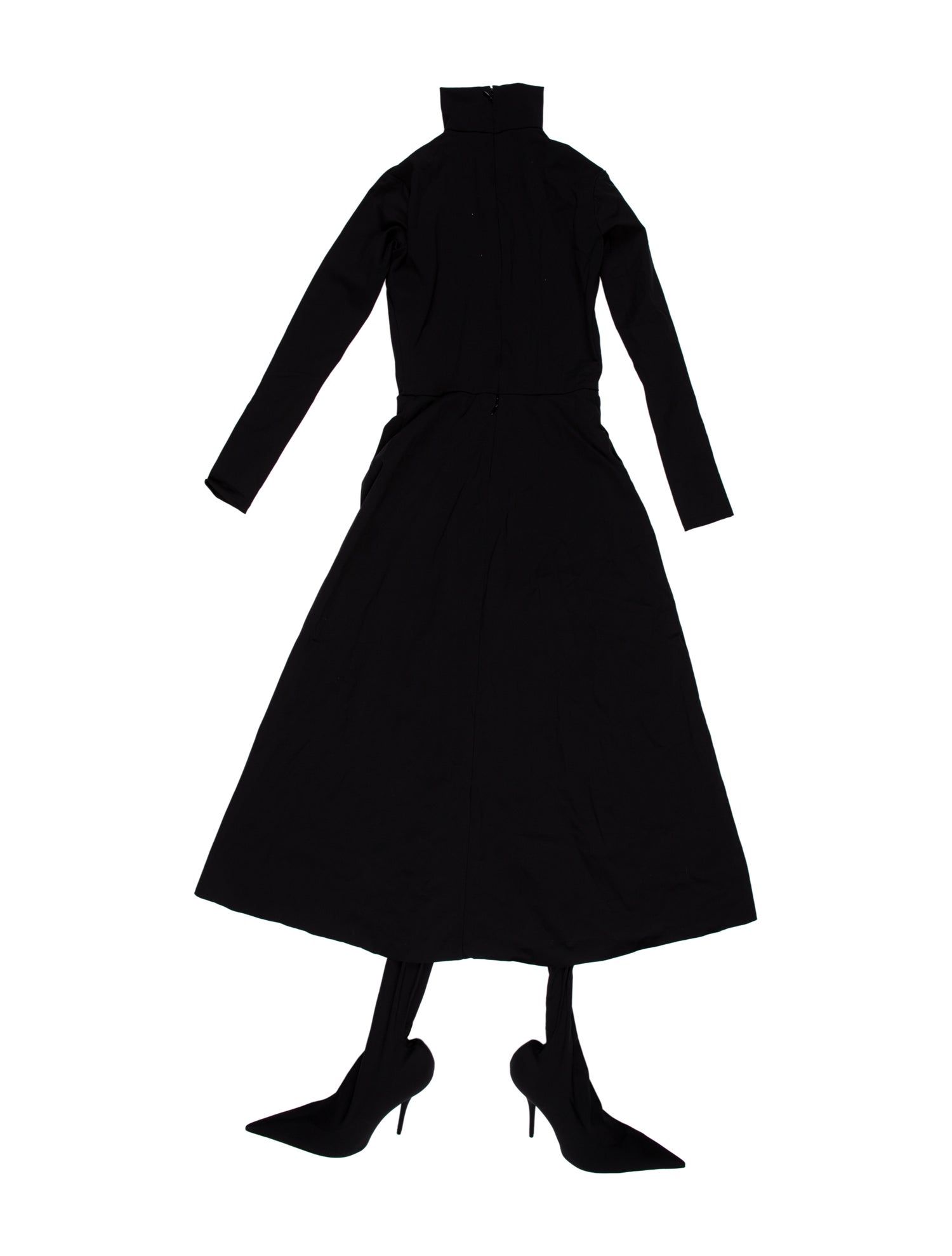 Balenciaga 2022 Turtleneck Matte Jersey PantaDress w/ Tags